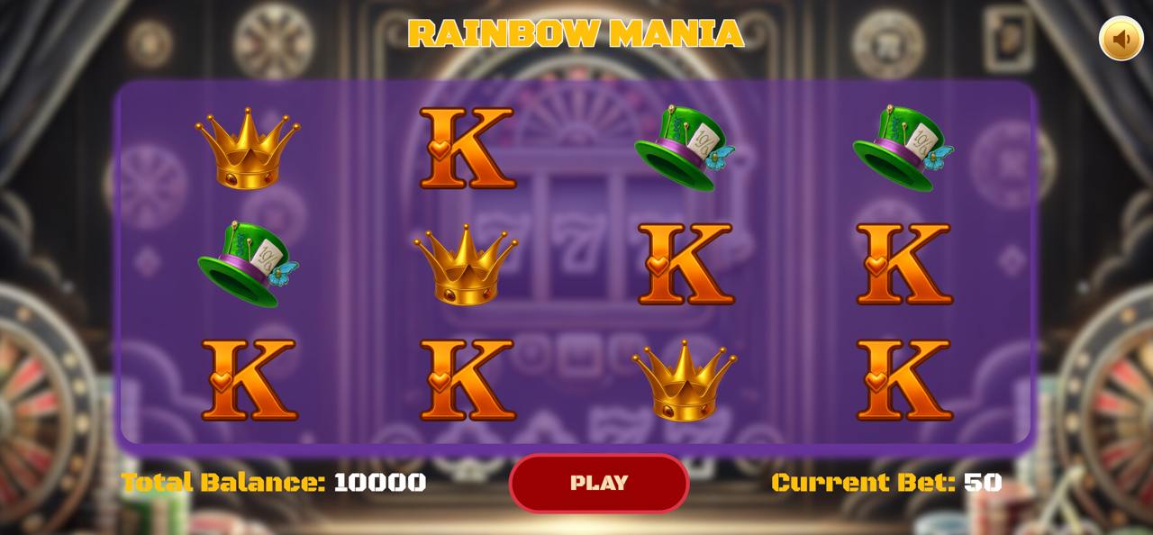 Rainbow Mania Game Interface